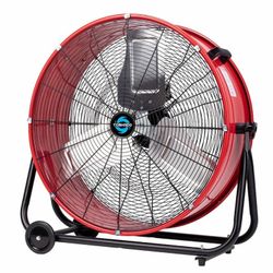 New 24” Industrial Drum Fan, PRO CHOICE 9260 CFM High Velocity Floor Fan, 3 Speed Air Circulator w/180°Tilt, New in box FGD-24T PRO CHOICE durable dr