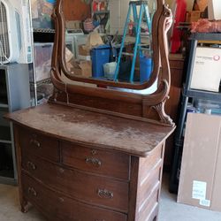 Antique Dresser w/Mirror