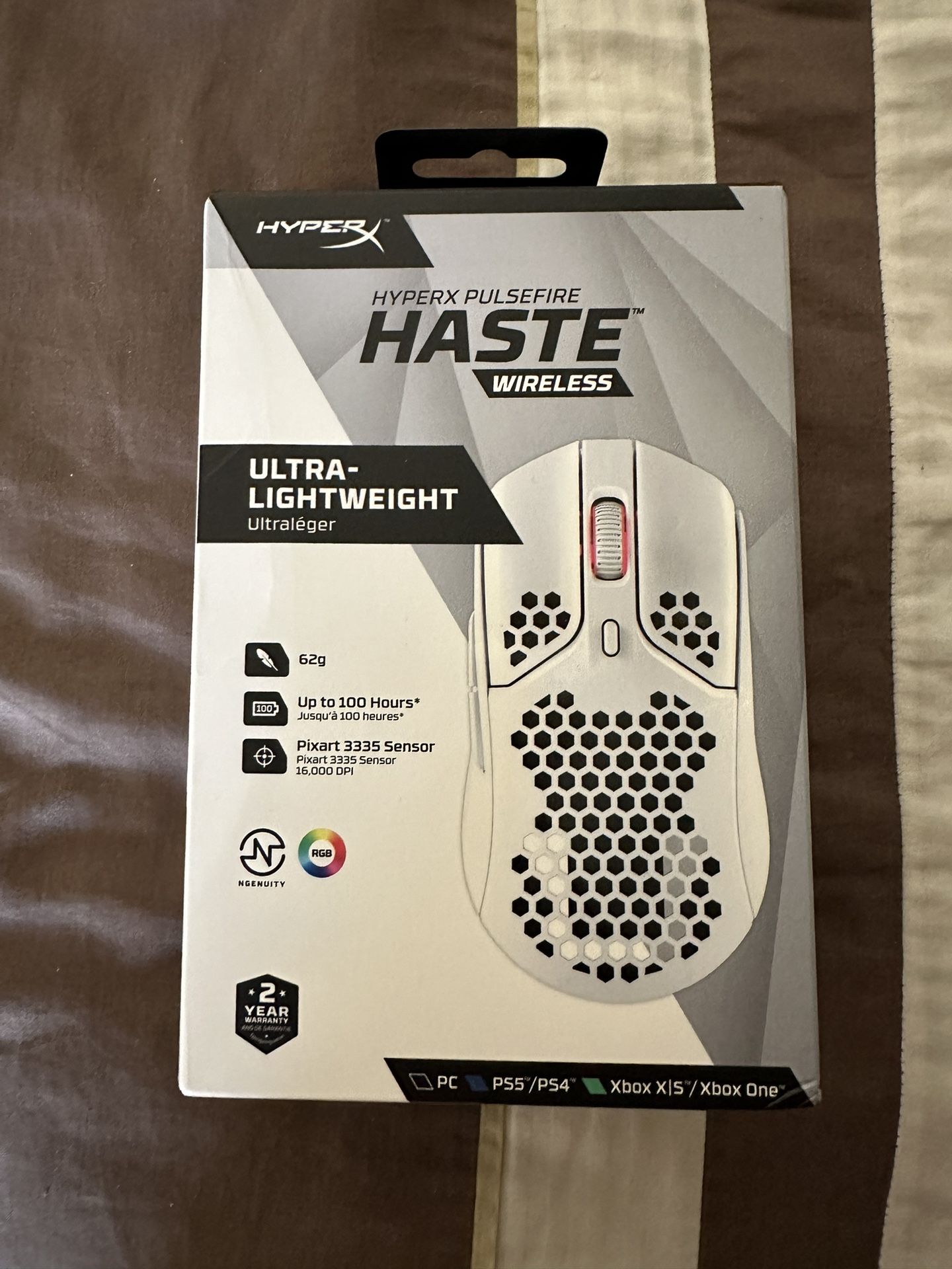 HyperX Pulsefire Haste Wireless Gaming Mouse - White