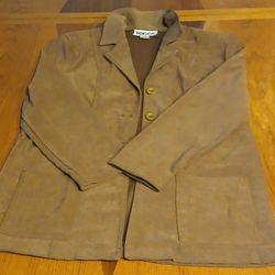 Briggs L Solid Brown Long Sleeve Blaser/ Jacket