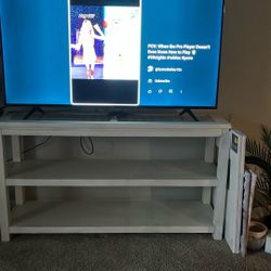 White Entryway/TV Stand