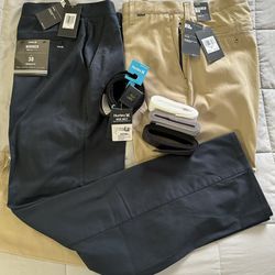 Hurley Dri-Fit Worker Pants & Belt Size 38x32 Brand New With Tags Attached