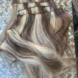 Human clip hair extensions – 14”