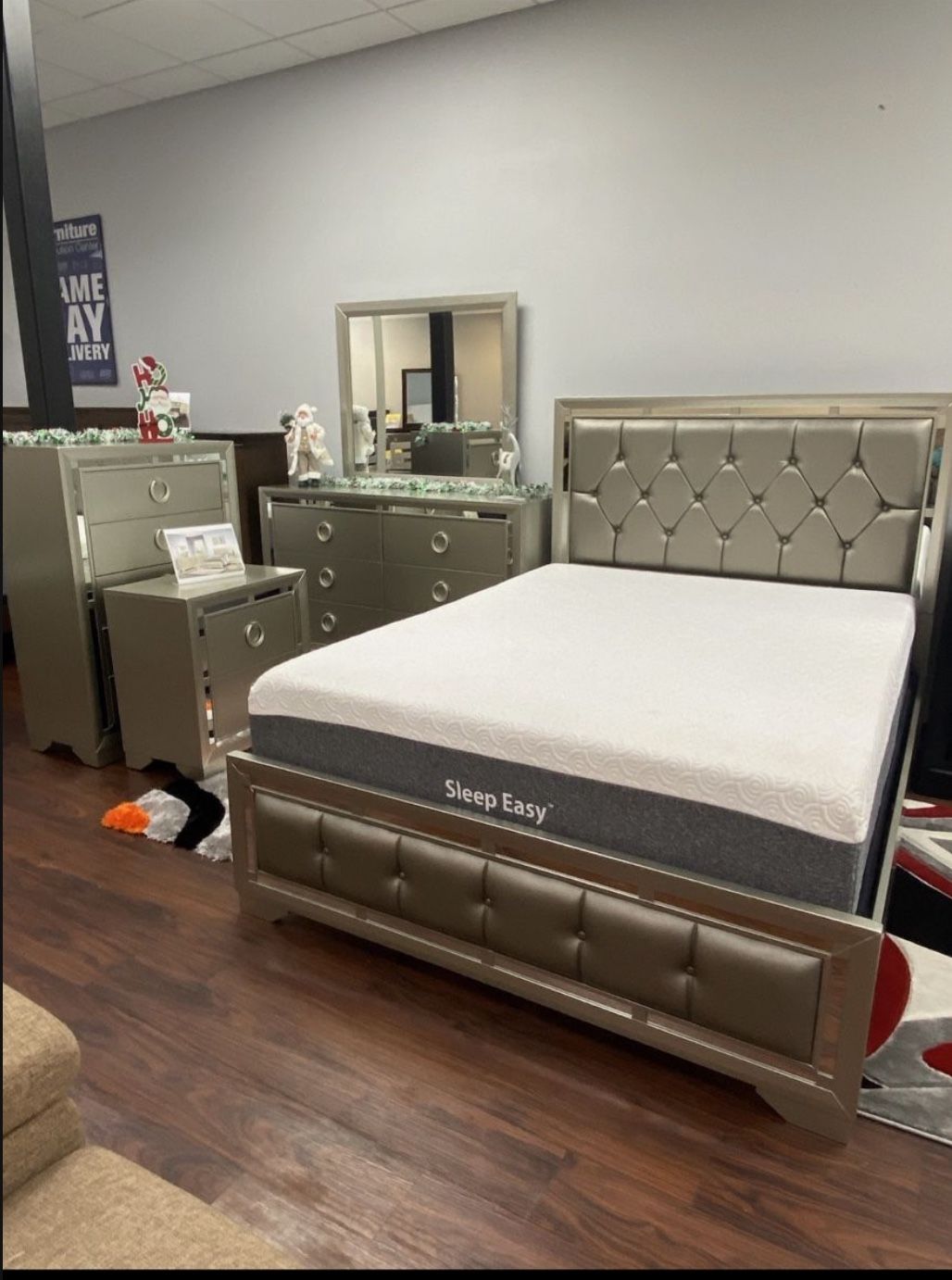 BEAUTIFUL NEW JASMINE QUEEN BEDROOM SET ON SALE ONLY $699. KING SET $799. IN STOCK SAME DAY DELIVERY 🚚 EASY FINANCING