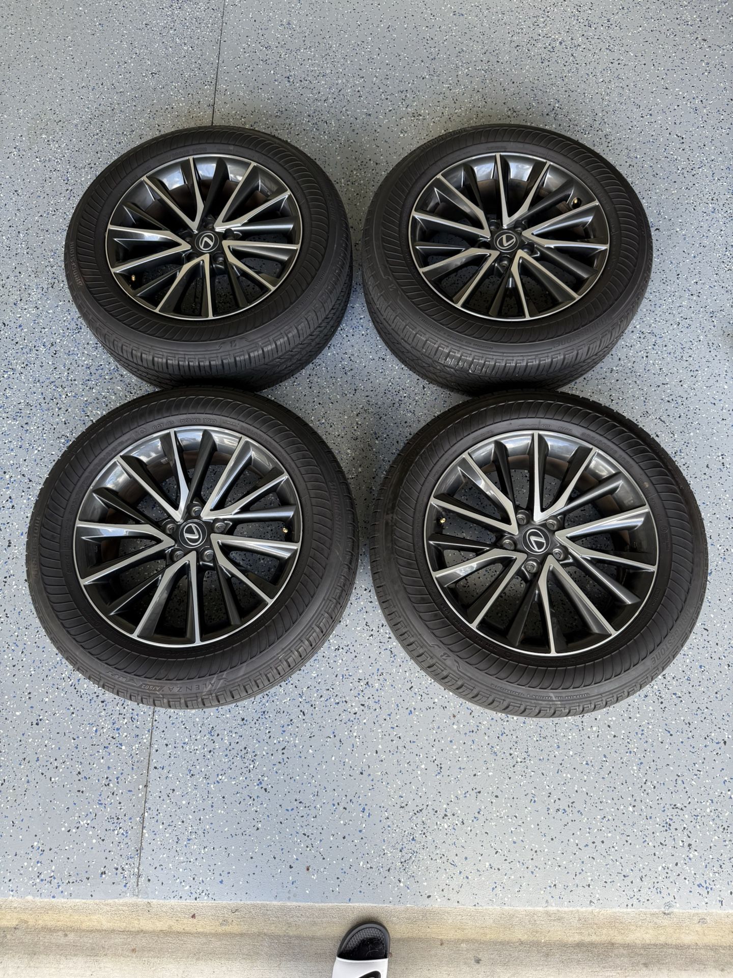 Lexus NX OEM Wheels + Bridgestone Alenza Tires (235/60R20)