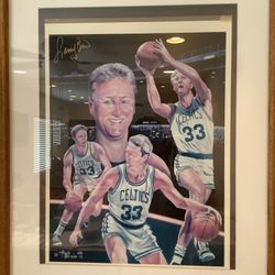 Autographed Photo Portrait, Larry Bird