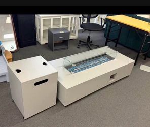 Moving sale !! Now $275! 56"Outdoor Rectangle Fire Pit Table and Propane Tank Cover 50000 BTUR (while supplies last)
