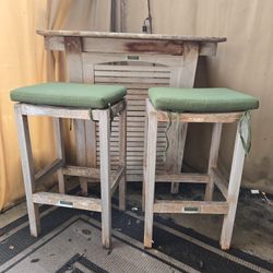 Anderson Teak Solid Wood Bar With 2 Stools