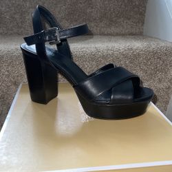 New Michael Kors Divia Platform Heel Sandal Black 8