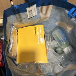 Baby Boy Clothes + Bottles + Baby Carrier