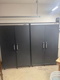 2 Large Garage Cabinets