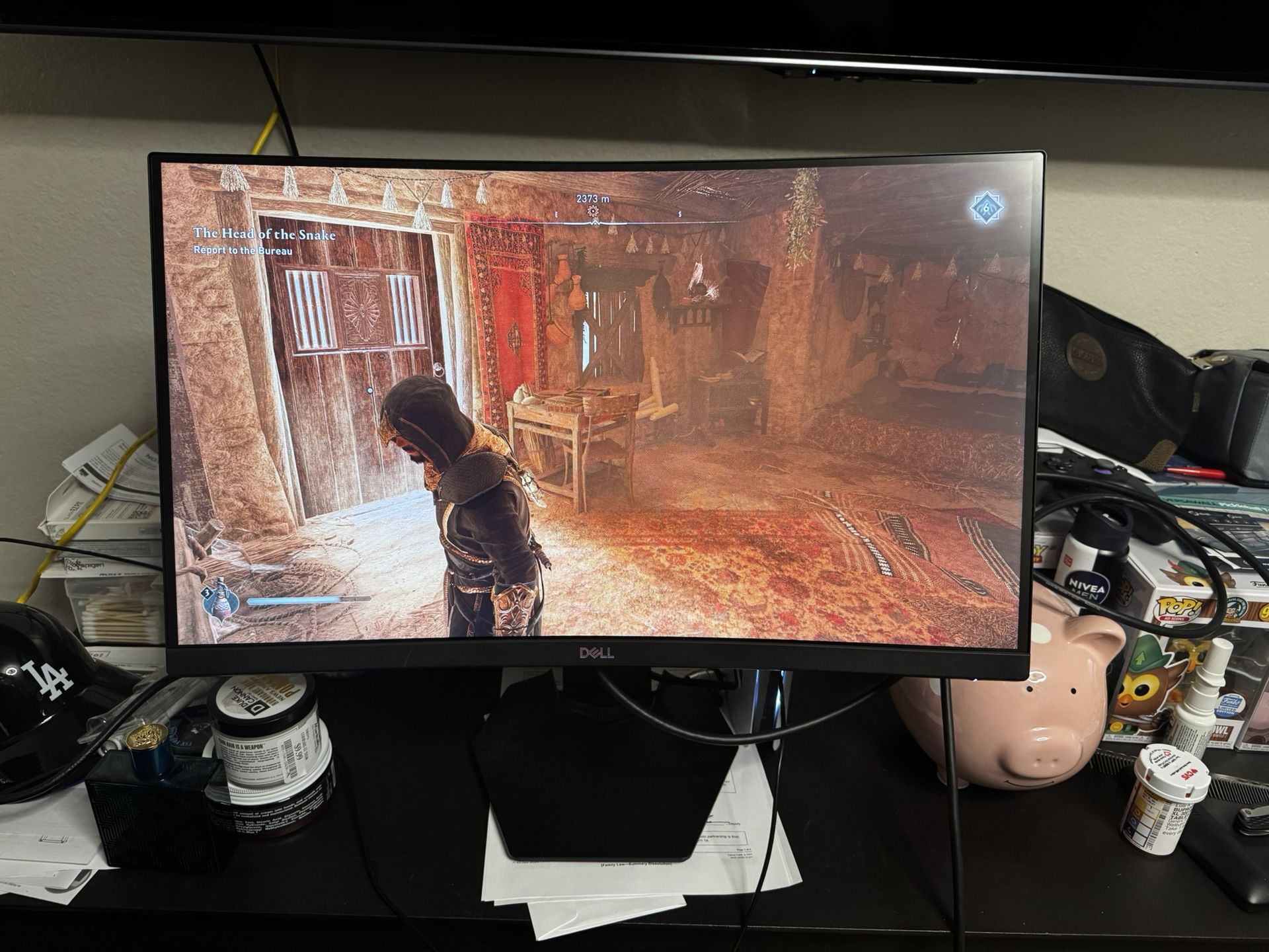 Dell - 24" VA LED FHD Curved Gaming Monitor (HDMI 2.0, Display Port 1.2) - Black (S2422HG)