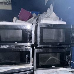 4 whirlpool, stainless steel, countertop microwaves