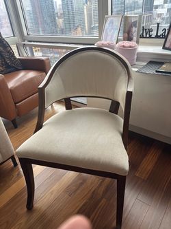 Upholstered Accent Chair with Wood Frame