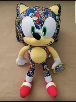 New 18" Sonic the Hedgehog Rare Sticker Plush!