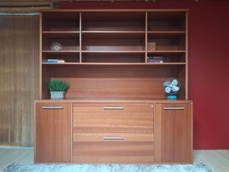 Vintage Jesper danish style credenza and hutch delivery