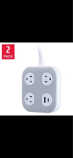 UltraPro Elite 3-Outlet Charging Station, 2-pack (Gray, Green)
