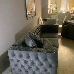 Velvet Square Sofa