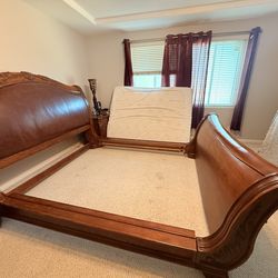 King size sleigh head and footboard