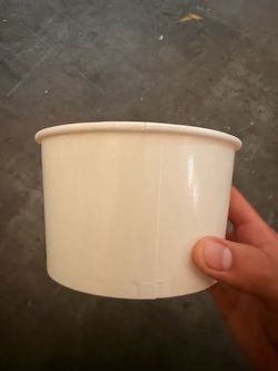 20oz White Round Paper Food Container CASE (600 count)