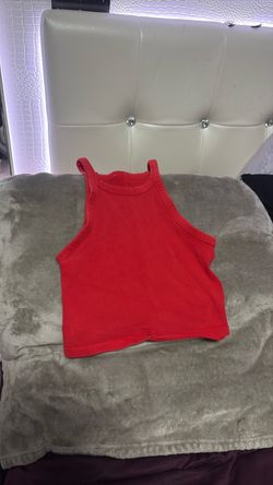 Red halter top