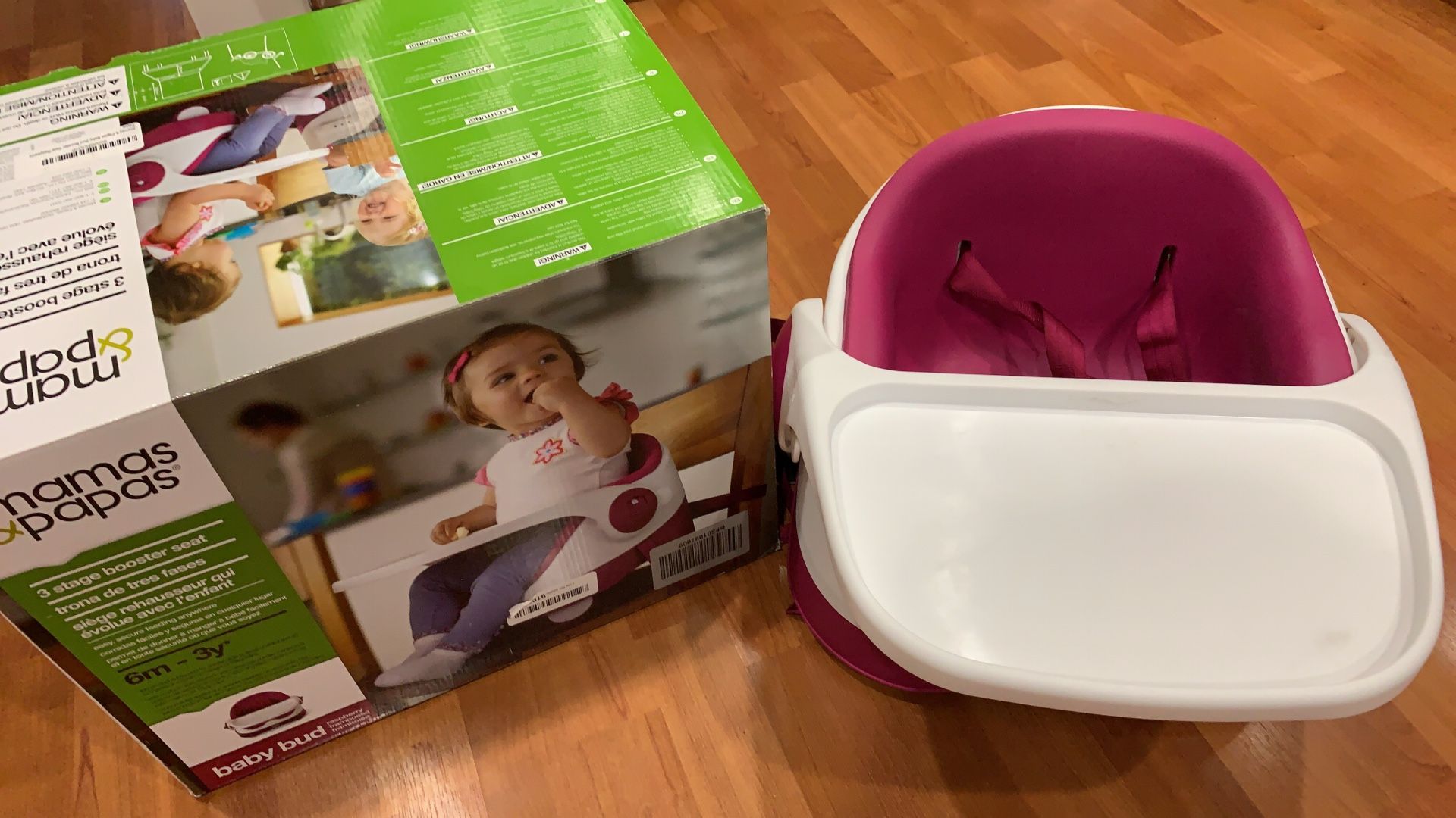 Mamas & Papas Baby Bud Booster seat Raspberry