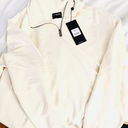 Cuts Cream Quarter Zip Pullover 