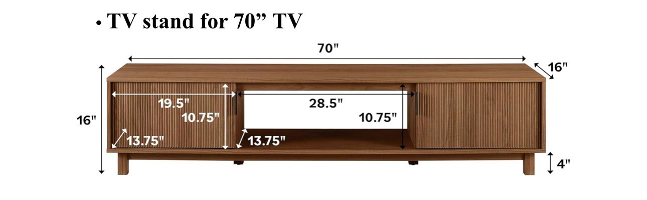 • TV stand for 70” TV