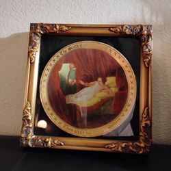 Danbury Mint 24k Gold Framed Plate - The Sixth Commandment by Mary Mayo