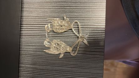 Crystal Glass Hummingbirds Figurine Pair