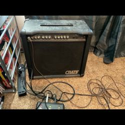 Crate Gx-65 Guitar Amplifier With Foot Switch Pedal In Excellent Shape 