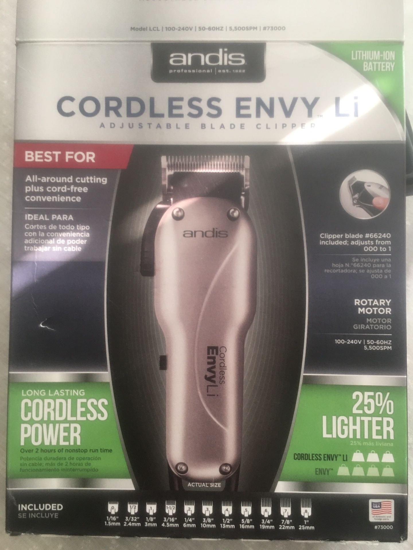ANDIS CORDLESS HAIR CLIPPER