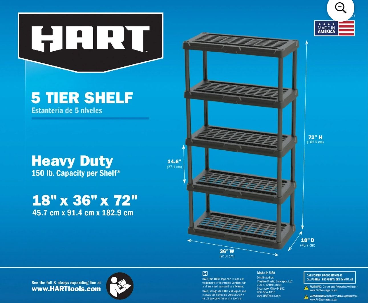 2 - 5 Tier Shelves