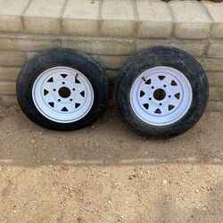 2 Tires 5.30-12 ST One Tire Needs Replacing.