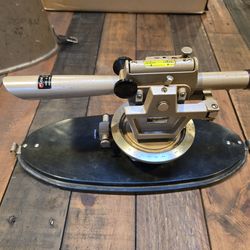 Vintage Powr-Kraft 84-6463 Transit Surveyor with case and two wood rulers