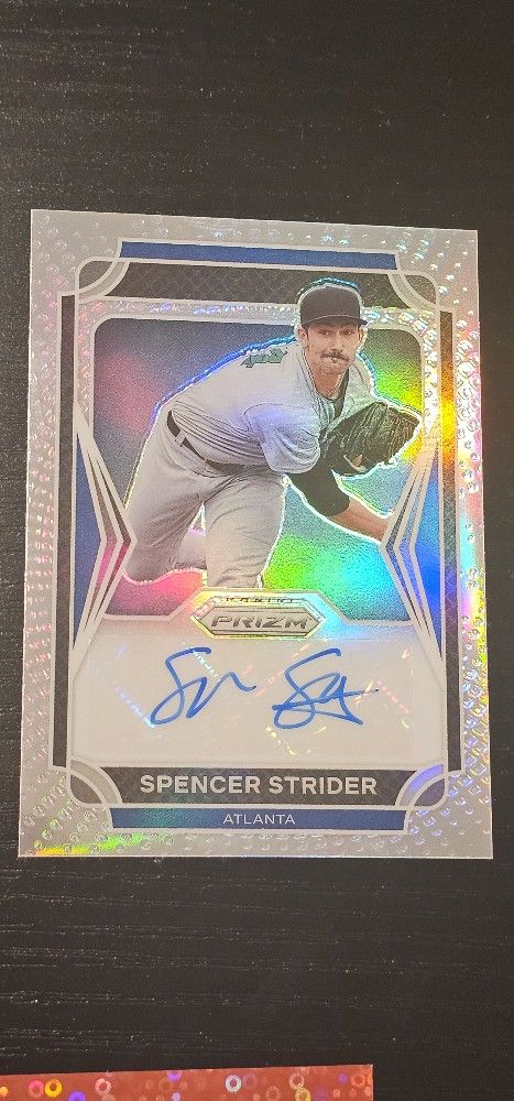 Spencer Strider Panini Prizm Autograph Refractor # /49