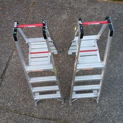 Werner PT375 Twin Platform Ladder S 300lbs 4ft Platform Height Almost New Con. 1 @ $130 <> 2 @ $230. For Pick Up Fremont Sea. No Low Ball/Trades Pleas