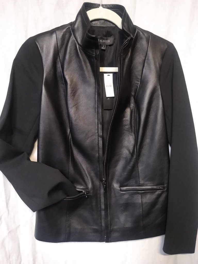 TALBOT'S - New 100% leather Jacket - Size 2