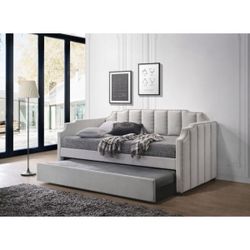 Brand New Dove Gray Velvet Daybed
