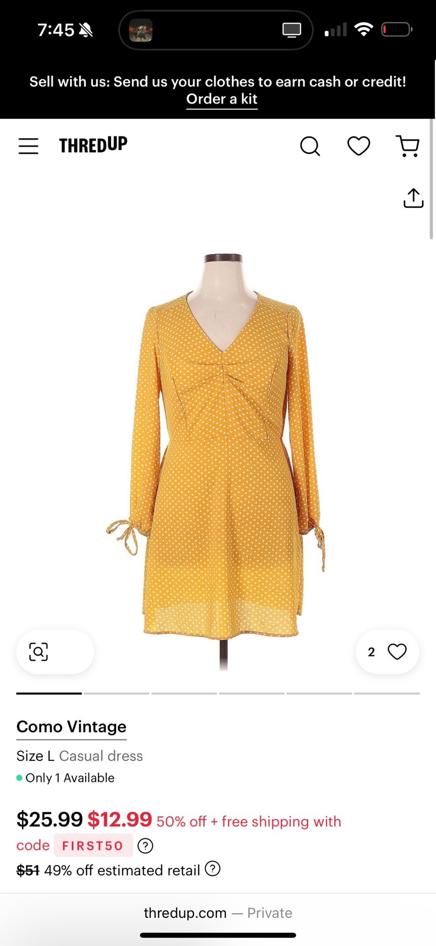 Como Vintage Casual Dress