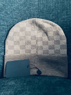 Damier light grey beanie