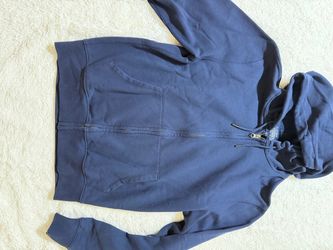 Navy Blue Zip-Up Hoodie