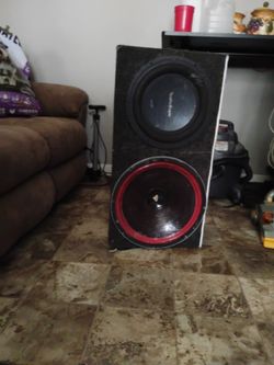 Rockford Fosgate 12 Inch Sub, And 15 Inch Cerwin Vega With Sealed Box