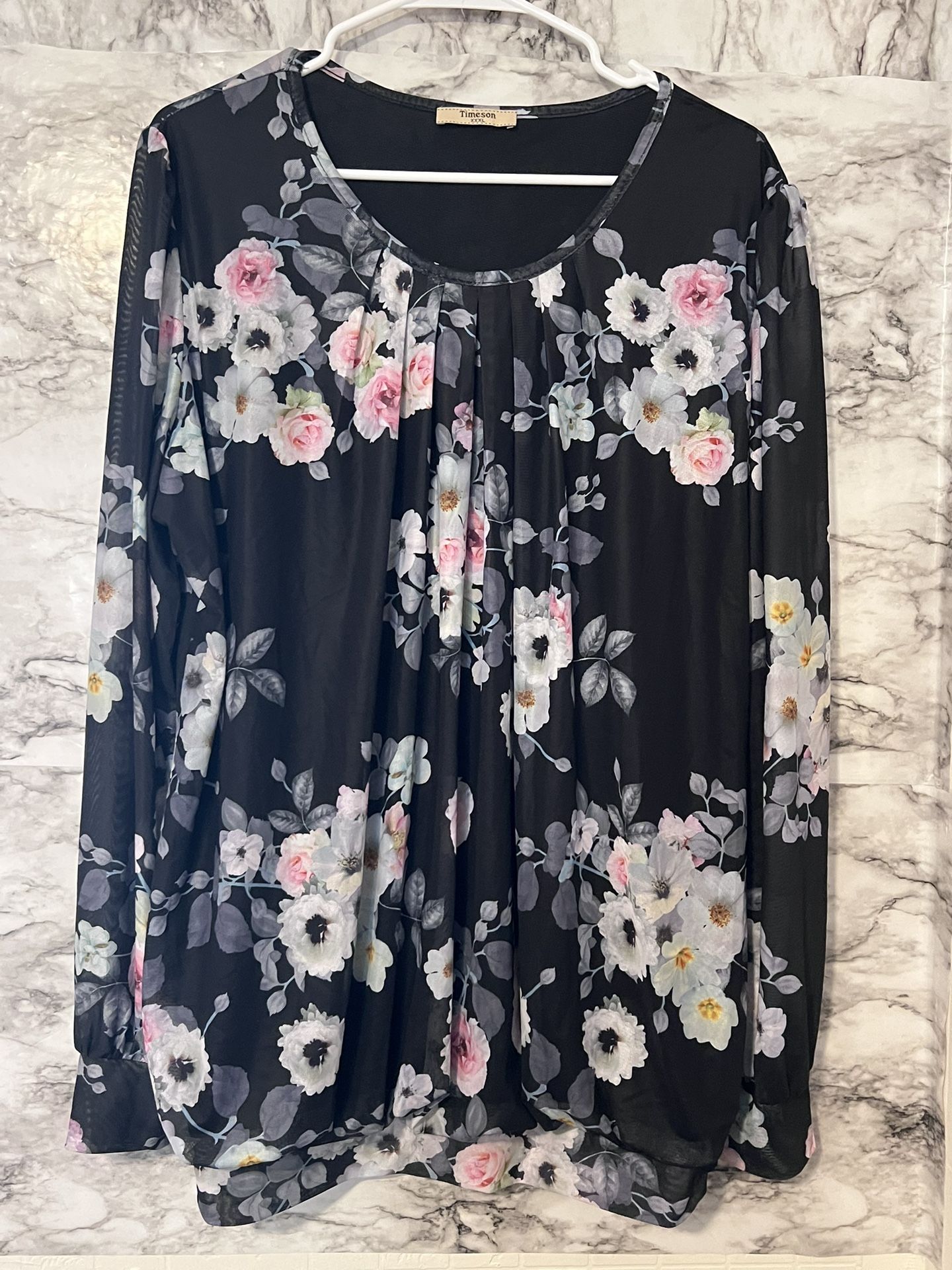 Woman’s Size 3xl Timeson Brand Floral Top