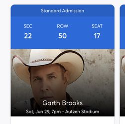 4 Garth Brooks tickets for tomorrow!