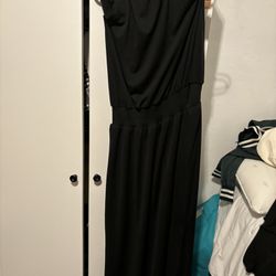 Plus Size Black High Neck Dress