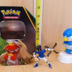 Pokémon Figures With Empty Thick Pokémon Tin