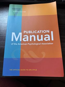 Manual of the American Psychological Association