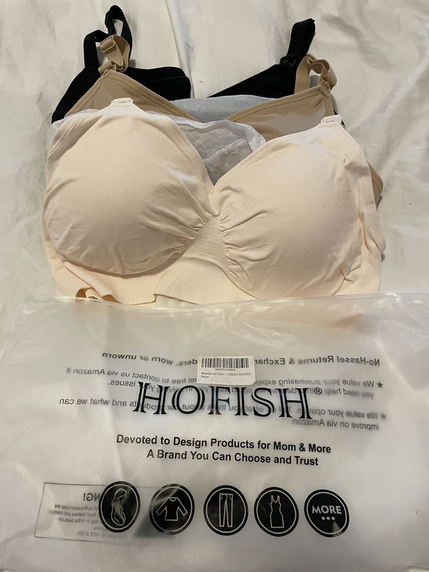 Breastfeeding Bras-Hofish (3pack )-size L -brand New for Sale in New York,  NY - OfferUp