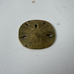 Vintage Brass Sandollar Paperweight or Home Decor
